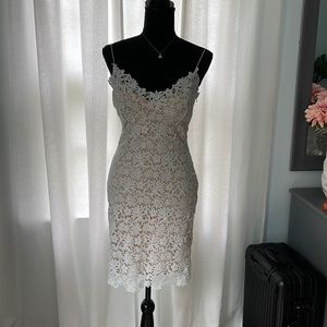White see-through sheer evening dress/prom/wedding